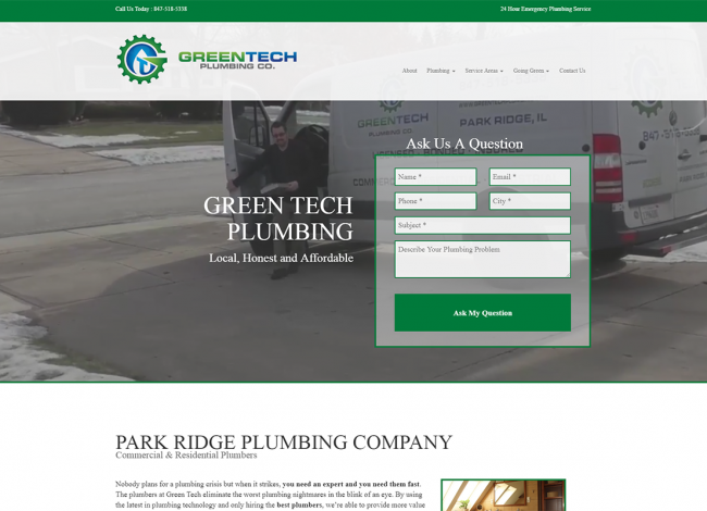 green tech web design